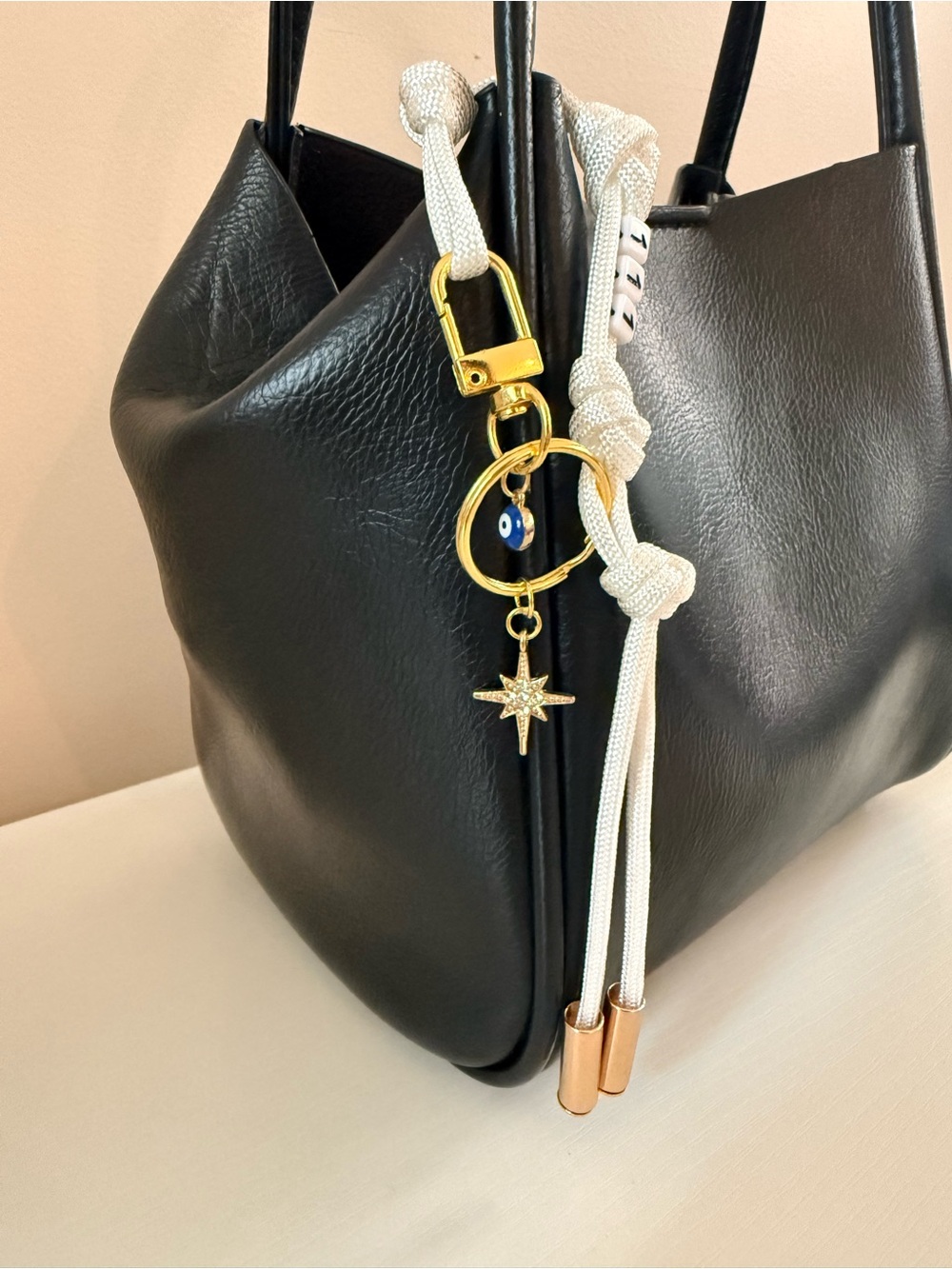 NEW 111 Angel Number Red Evil Eye North Star crystal Gold bag charm - Picture 5 of 5